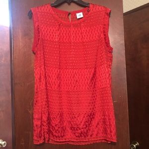 CAbi Scarlet Burnout Tunic (M)